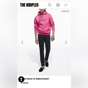 NWT The Kooples “What Is” Sweatshirt Size XS Unisex